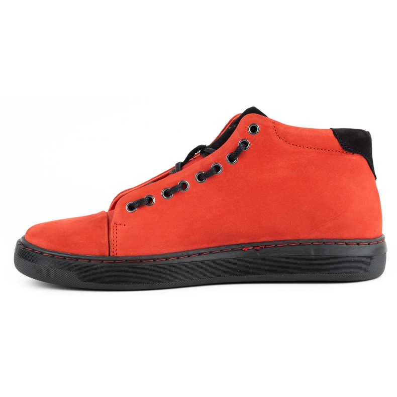 Polbut Sapatos de homem em pele vermelha 2110sw vermelho 1