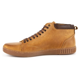Polbut Sapatos creepers em pele de homem 2108sw vermelho laranja 1