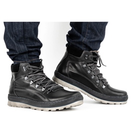 Olivier Sapatos de homem em pele isolada 378MA preto 1