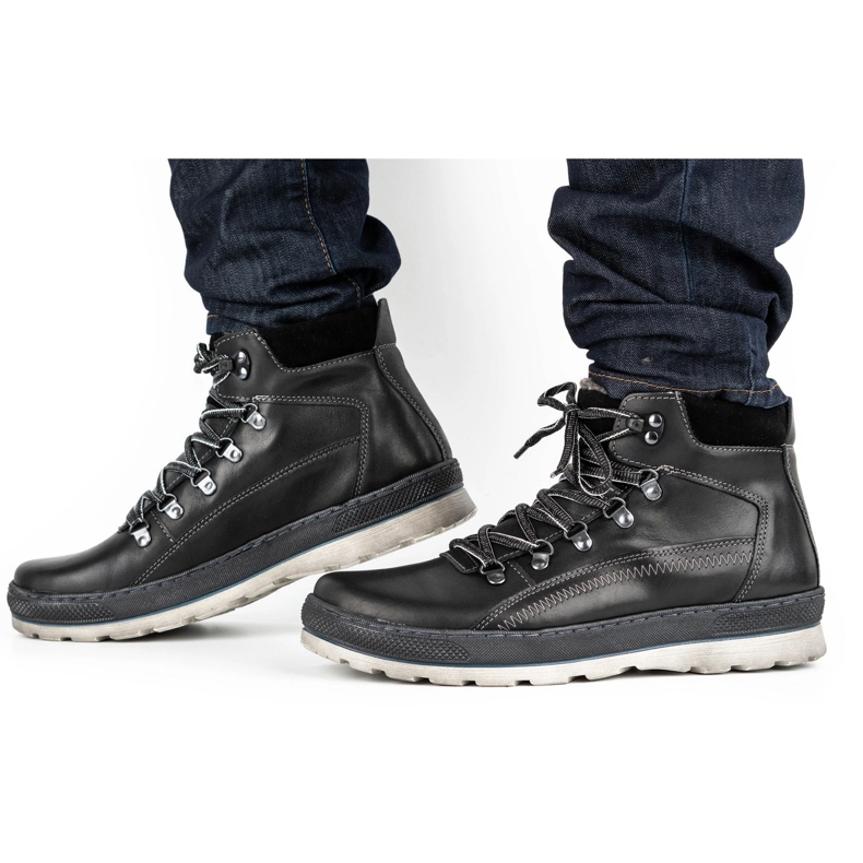 Olivier Sapatos de homem em pele isolada 378MA preto 2