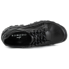 KOMODO Sapatos de trekking homem couro 636 preto 1