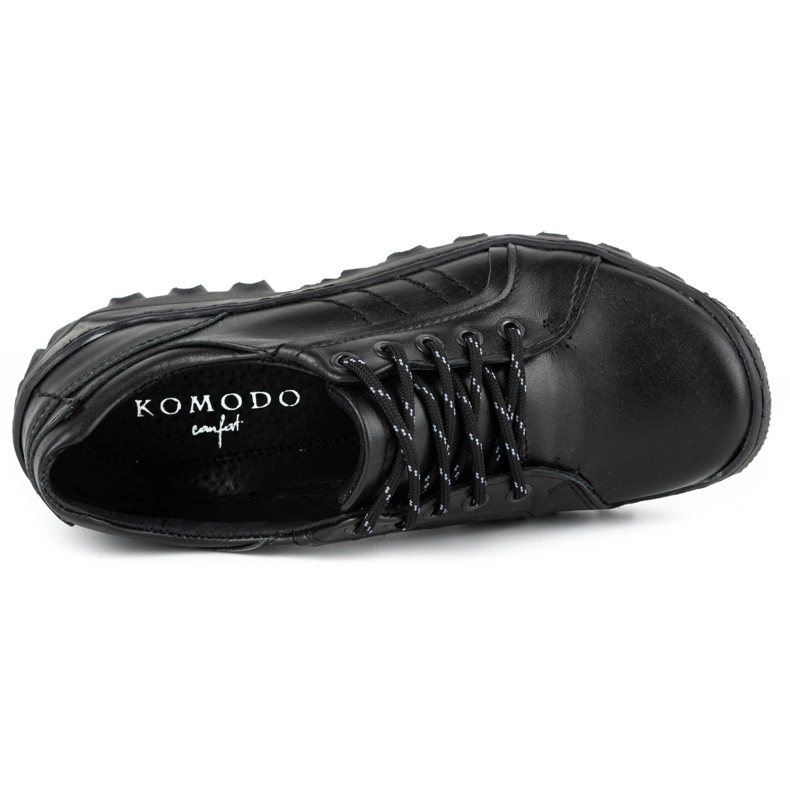 KOMODO Sapatos de trekking homem couro 636 preto 1