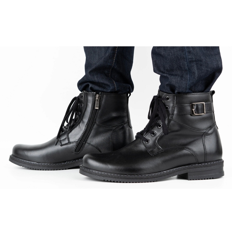 Olivier Botas de inverno de homem pele isolada 953MA preta preto 2