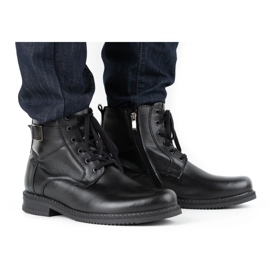 Olivier Botas de inverno de homem pele isolada 953MA preta preto 1