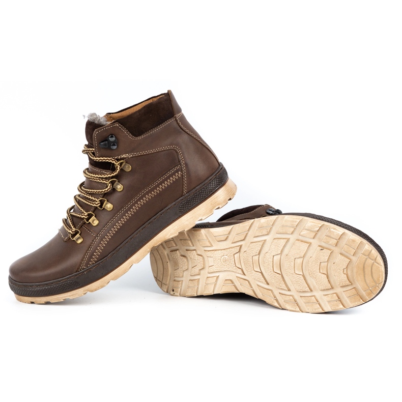 Olivier Sapatos de homem em pele isolada 378MA castanho 1