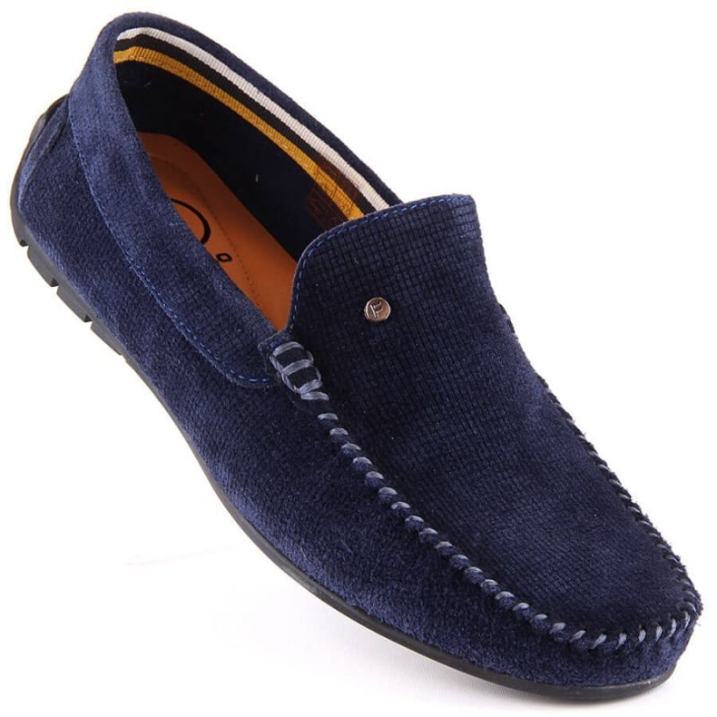 Mocassim de couro com sapatos de camurça Filippo M MP923 azul 1 Mocassim de couro com sapatos de camurça Filippo M MP923 azul 1