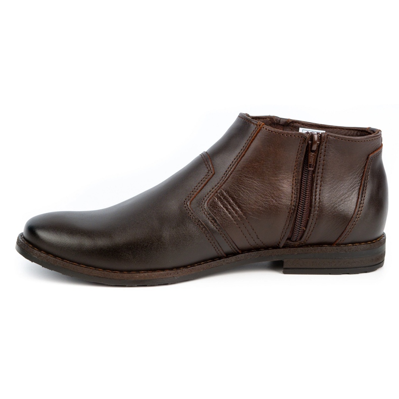 Olivier Botas de inverno em pele de homem Botas Jodhpur 903KZ castanho 1