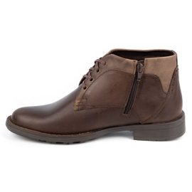 Polbut Sapatos de couro de inverno masculino J43S marrom bege 1