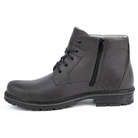 Polbut Botas de inverno em pele de homem J35S cinza 1