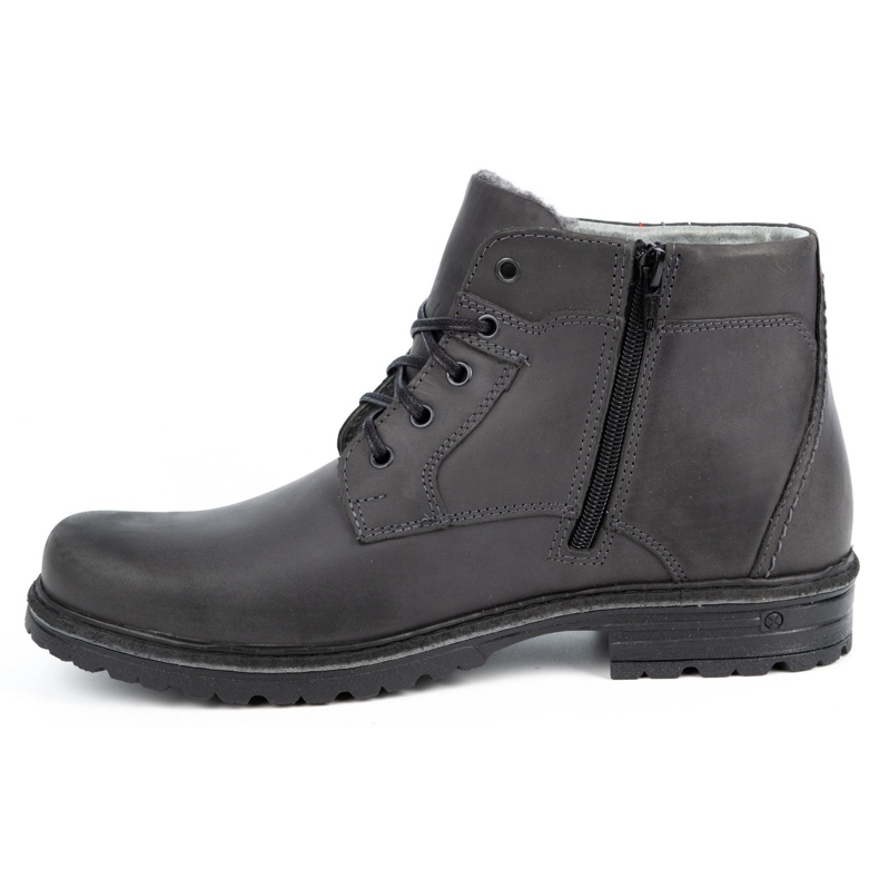 Polbut Botas de inverno em pele de homem J35S cinza 1