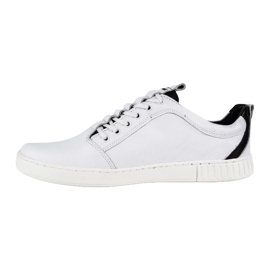 Polbut Sapato casual de couro masculino 2121 branco 1