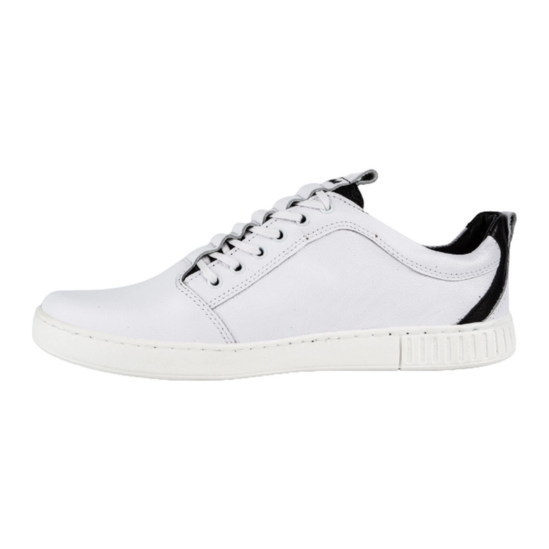 Polbut Sapato casual de couro masculino 2121 branco 1