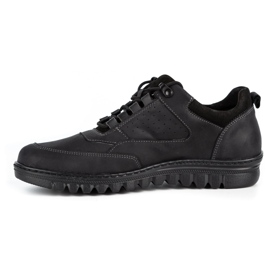 WASAK Sapatos de couro masculinos casuais 0228W preto 1
