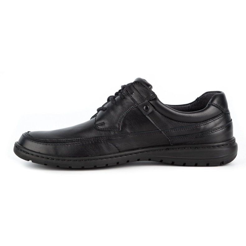 WASAK Sapatos masculinos casuais de couro 0186W preto 1