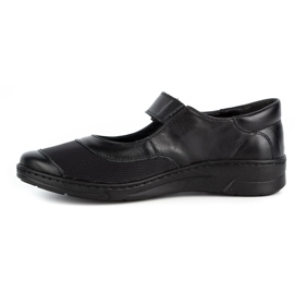WASAK Sapatos de mulher em pele com velcro 0580W preto 1