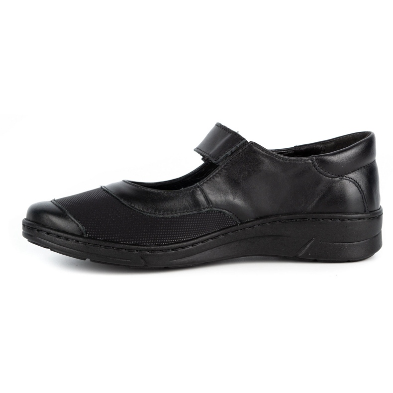 WASAK Sapatos de mulher em pele com velcro 0580W preto 1