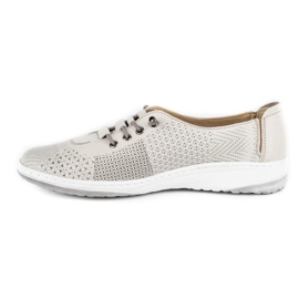 WASAK Sapatos femininos tênis de couro 0625W branco 1