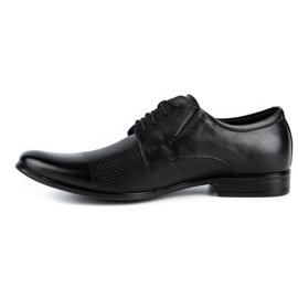 Olivier Sapatos elegantes de homem em pele 302T3 preto 1