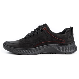 KOMODO Sapatos masculinos de couro Sport 922K preto nubuck 1