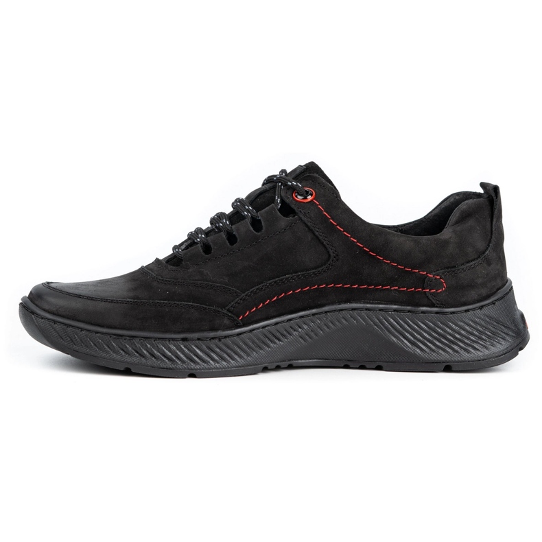 KOMODO Sapatos masculinos de couro Sport 922K preto nubuck 1