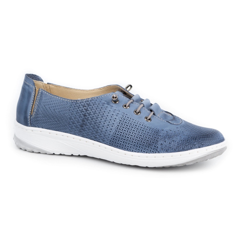 WASAK Sapatos femininos tênis de couro 0625W azul 1