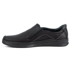 Olivier Sapatos slip-on em pele de homem SLIP-ON 216GT preto 1