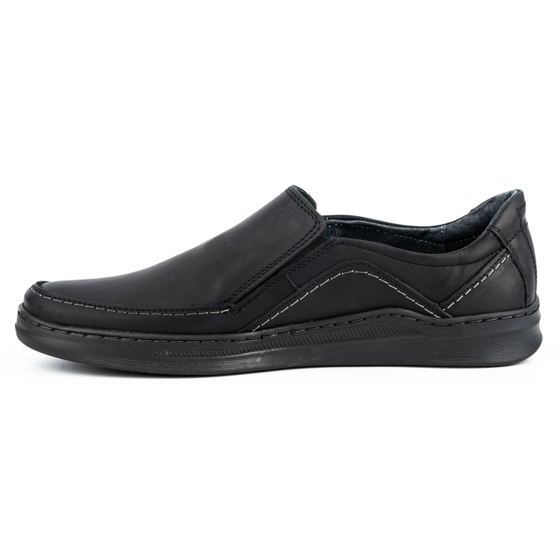 Olivier Sapatos slip-on em pele de homem SLIP-ON 216GT preto 1