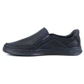 Olivier Sapatos slip-on de homem em pele SLIP-ON 216GT azul marinho 1
