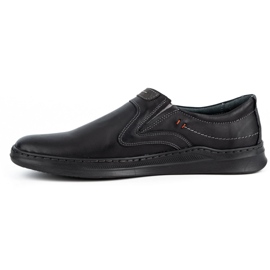 Olivier Sapatos casuais de homem em pele 284GT preto 1