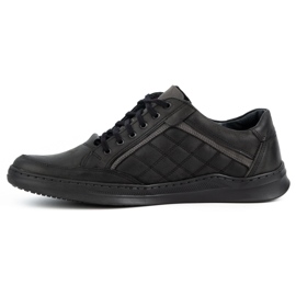 Olivier Sapatos casuais de homem em pele 297GT preto 1