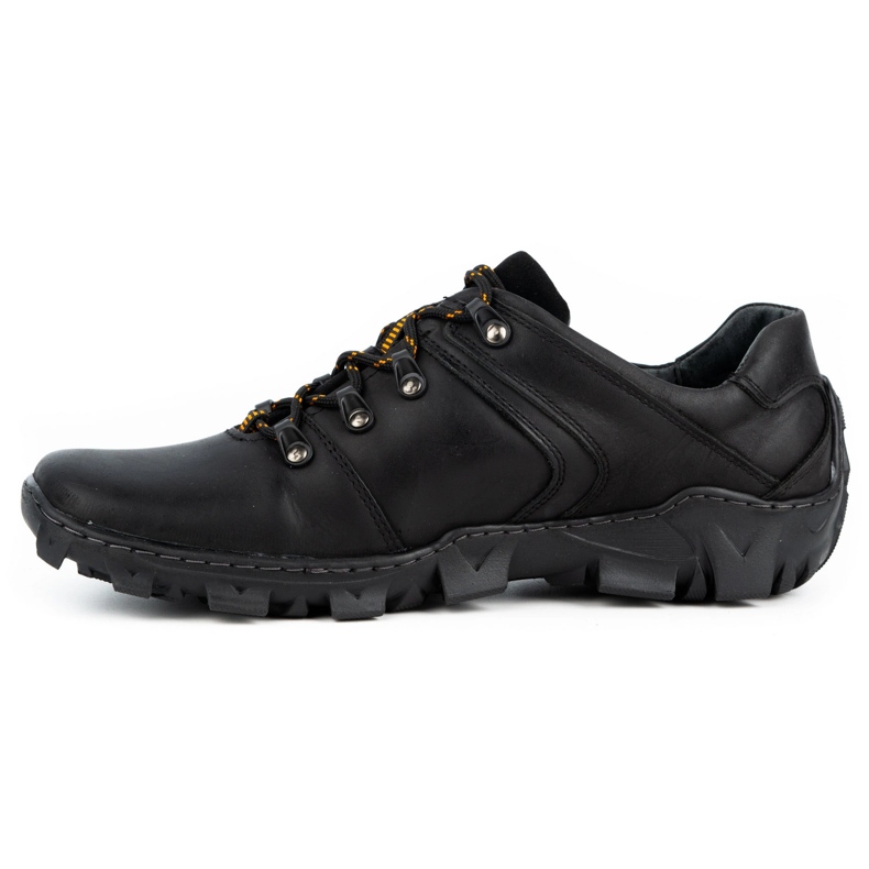 Olivier Sapatos de trekking de homem em pele 214GT preto 1