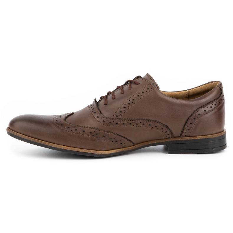 Olivier Sapatos formais de couro brogs 306gt marrom mocha 1
