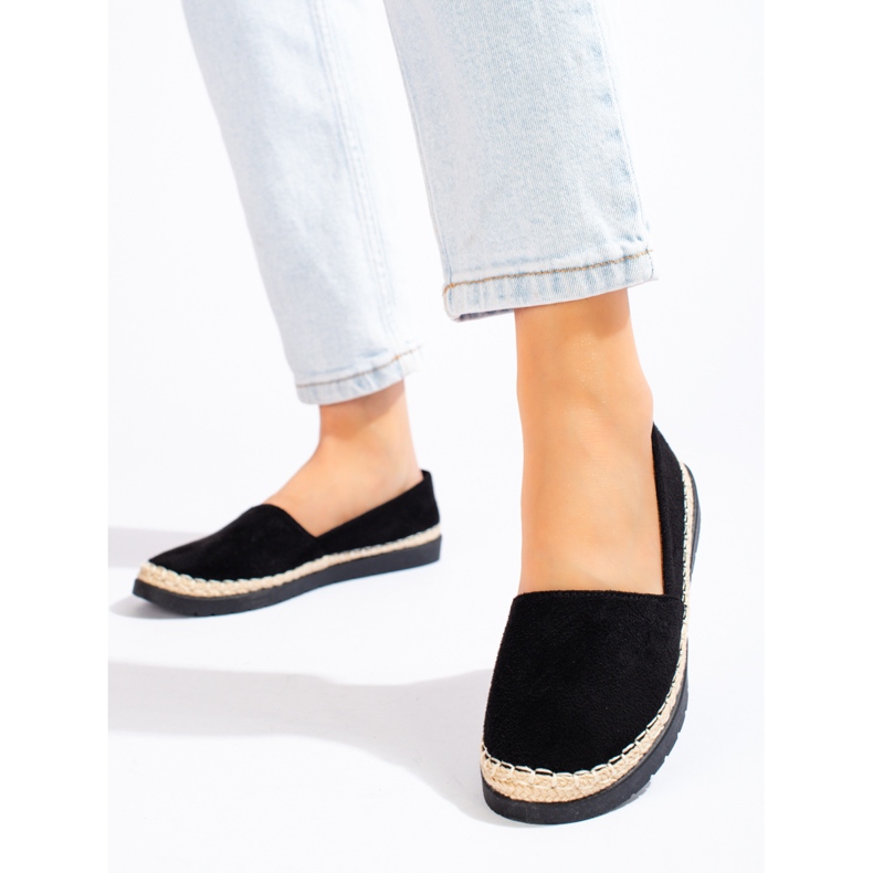 W. Potocki Tênis slip-on feminino preto de camurça, Potocki 1