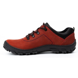 Kampol Sapatos de trekking masculino 36 vermelhos 1