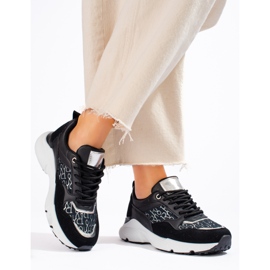 Ténis de sola grossa de mulher Shelovet pretos 2