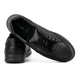 Olivier Sapatos casuais de homem em pele 297GT preto 3