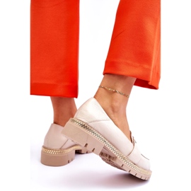FILIPCZYK Mocassins elegantes de couro bege claro com decoração 3 FILIPCZYK Mocassins elegantes de couro bege claro com decoração 3