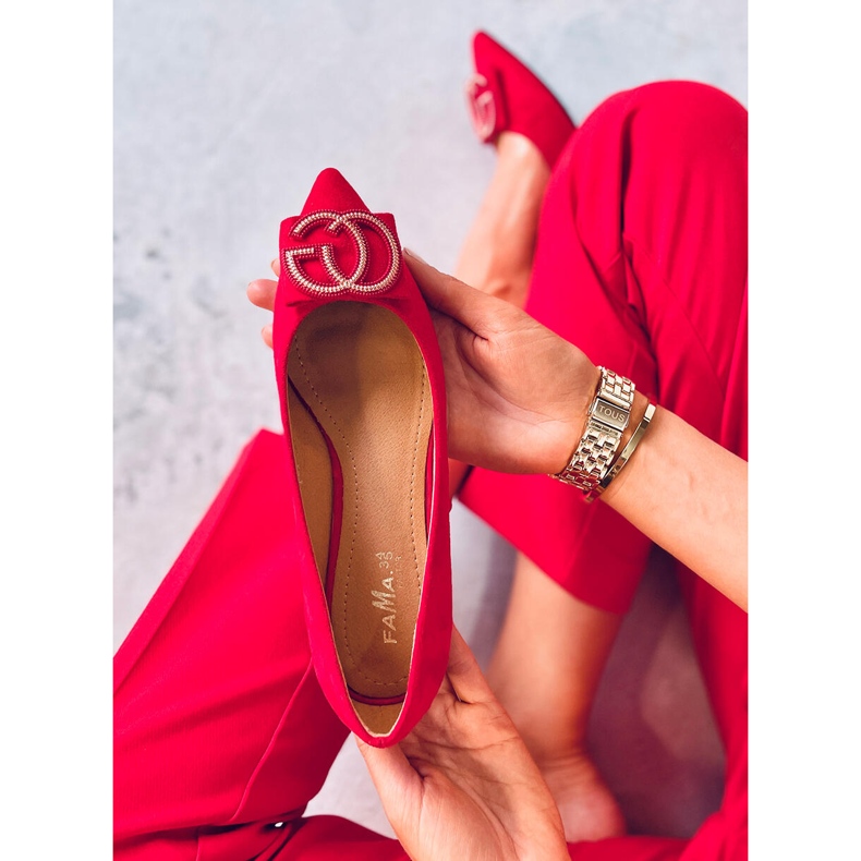 BM Nariz vermelho amêndoa das bailarinas FM3107A vermelho 1