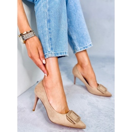 Sapatos de salto agulha Fiona Khaki bege 1 Sapatos de salto agulha Fiona Khaki bege 1