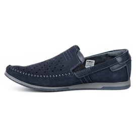 KOMODO Sapatos masculinos mocassins 876 verão azul marinho 1