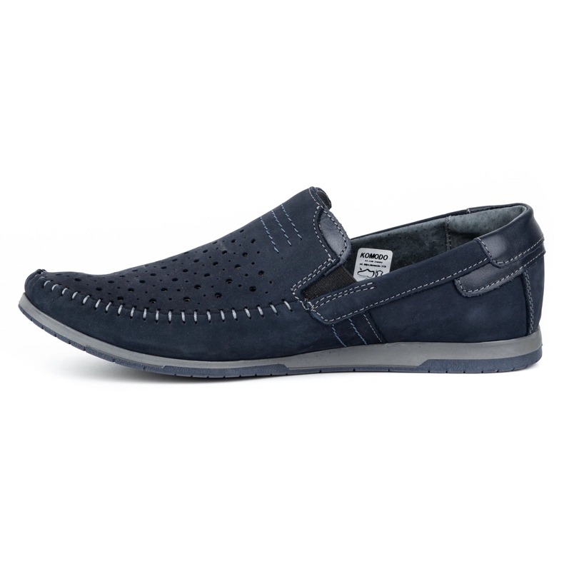 KOMODO Sapatos masculinos mocassins 876 verão azul marinho 1