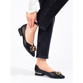 Sapatos de salto raso Vinceza pretos de mulher castanho 1