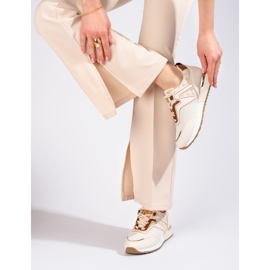 Sapatos desportivos de mulher bege Shelovet 2