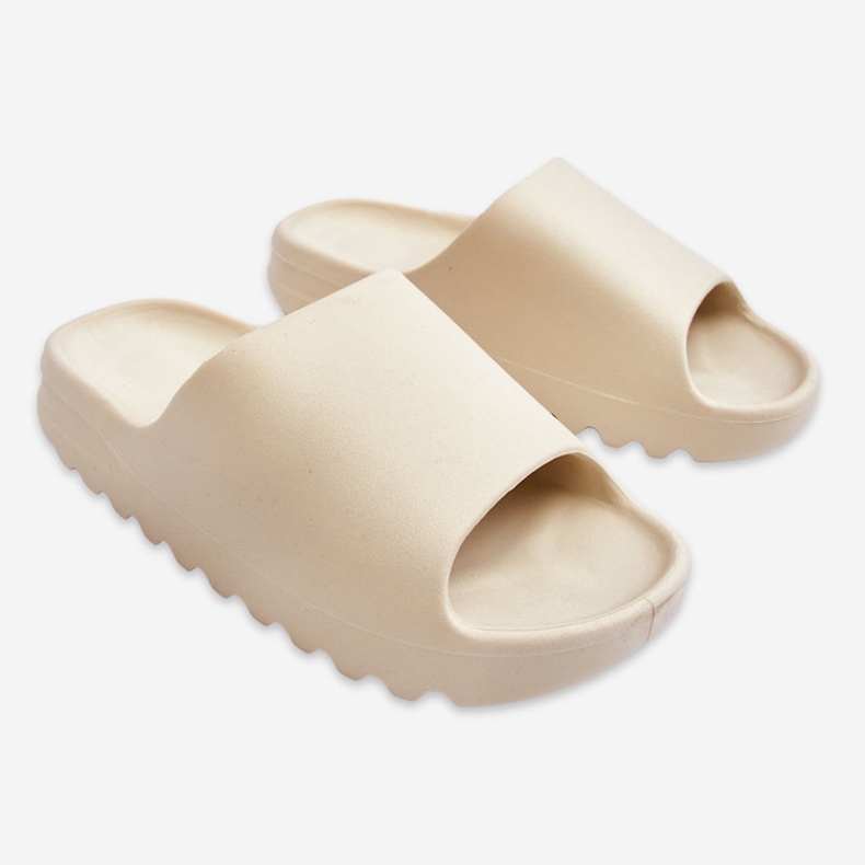 PS1 Chinelos plataforma da moda bege claro Estella 1