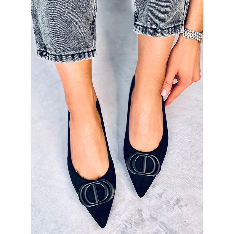 Bailarinas Arte Black com dedos amendoados preto 1