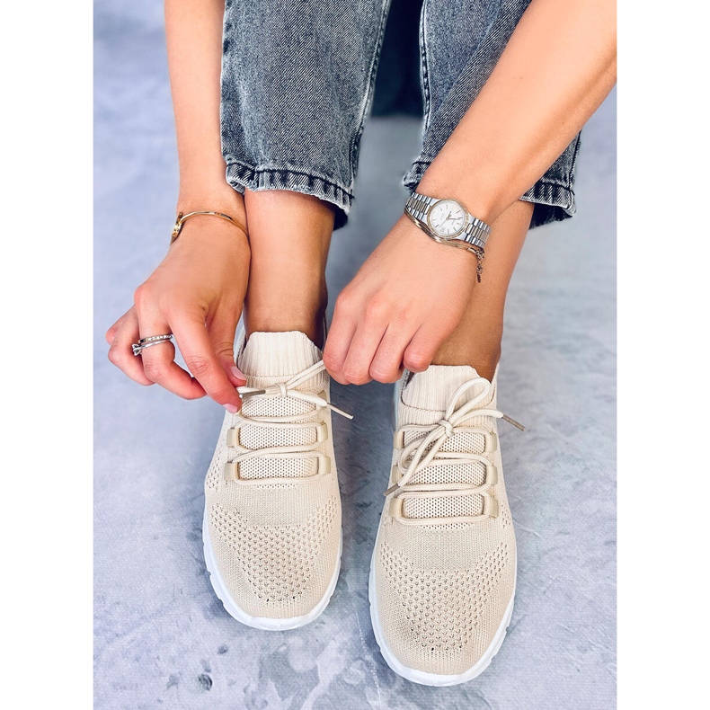 Sapatos esportivos meia Caruso bege 2