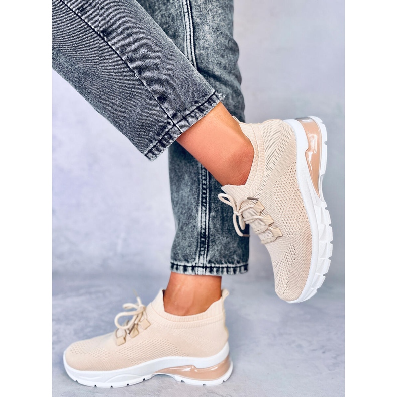 Sapatos esportivos meia Caruso bege 1