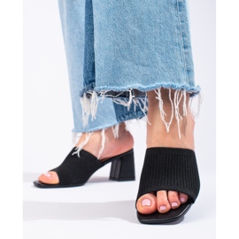 Shelovet tecido feminino preto desliza no poste 1