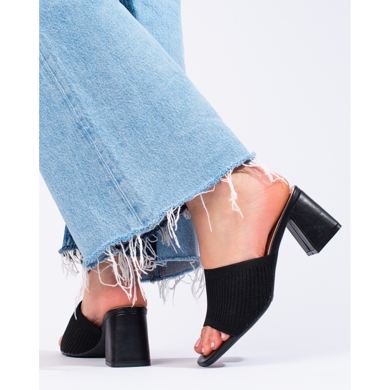 Shelovet tecido feminino preto desliza no poste 2