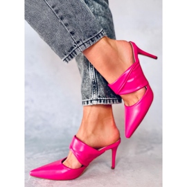 Charisse Fúcsia Mules com salto agulha rosa 2